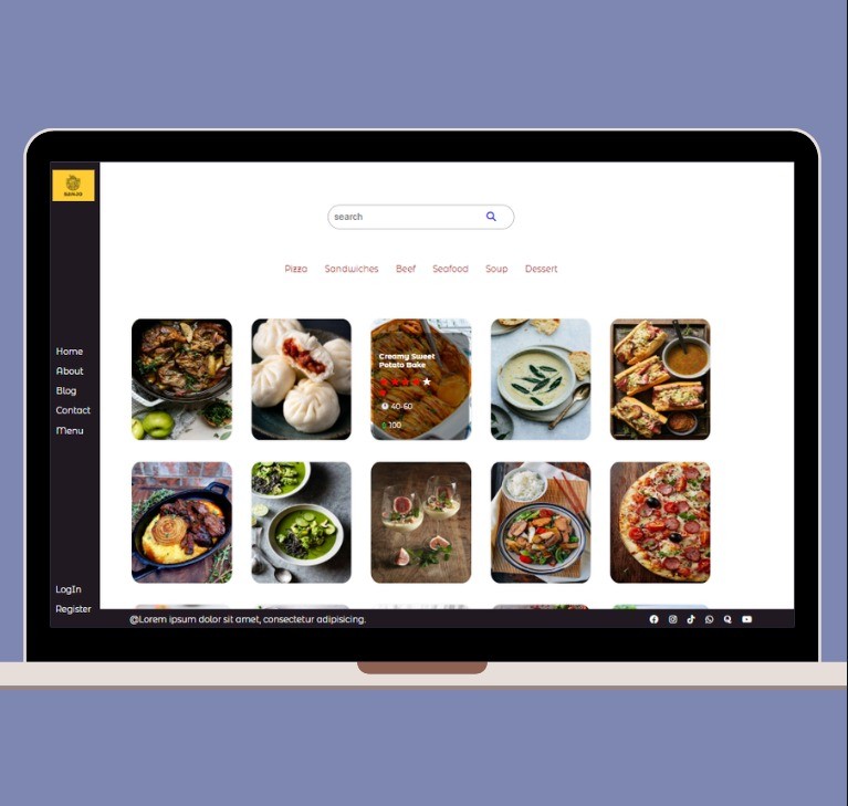 واجهة تطبيق متجر إلكتروني