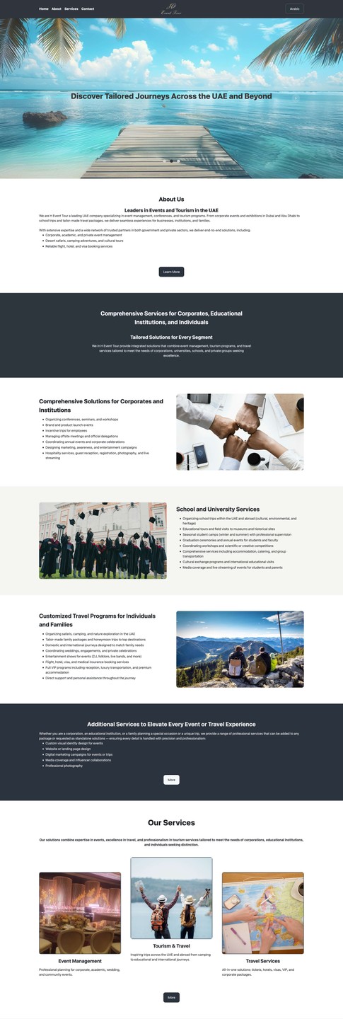H event tour website- Home- image 
